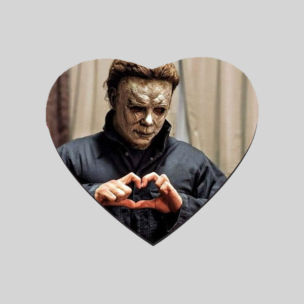 Michael Myers Heart Hands Mouse Mat - Mouse Pad - Rectangle or Heart