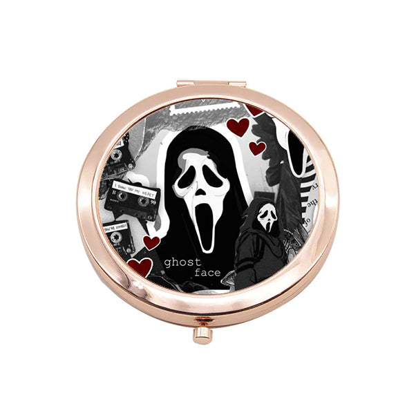 Scream Ghost Face Rose Gold Compact Pocket Mirror