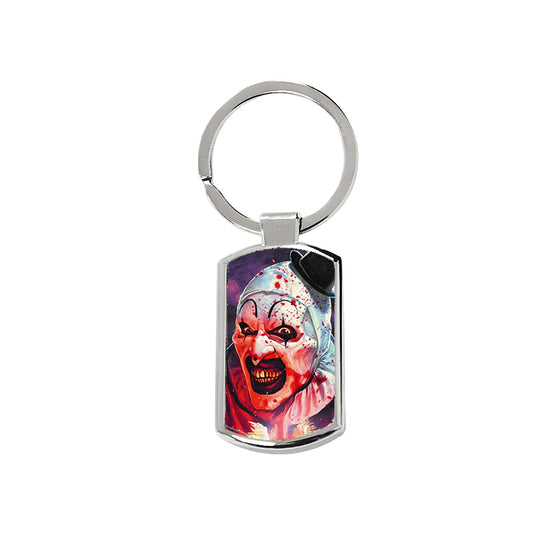 Terrifier Art the Clown Keyring - Rectangle Keyring with Black Gift Box