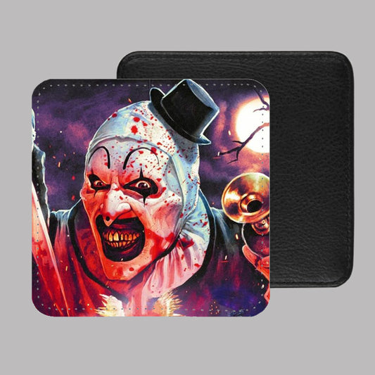 Terrifier Art the Clown PU Leather Coaster Set of 4 - 10 x 10cm