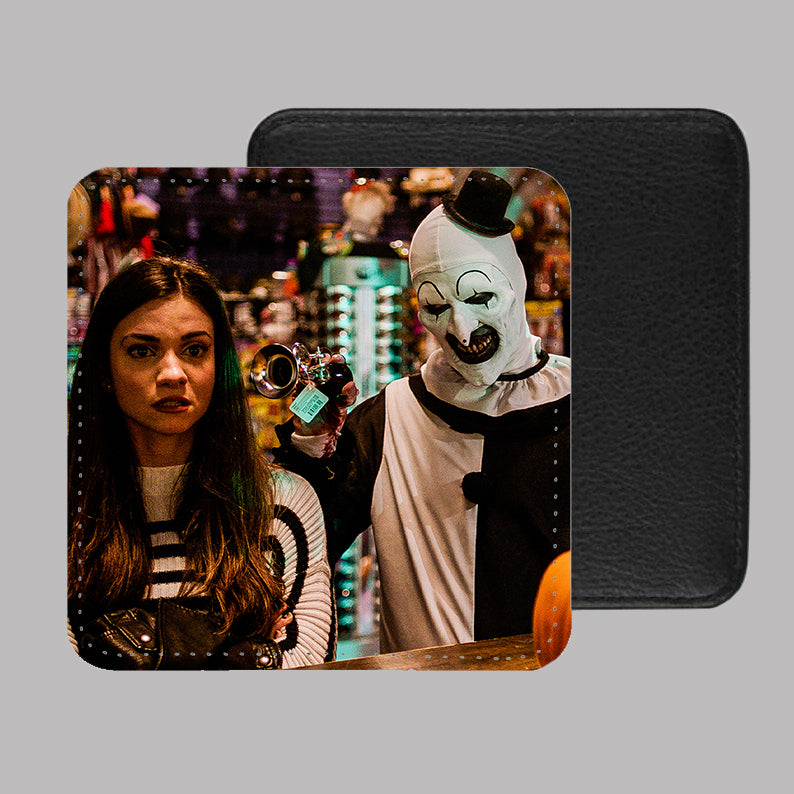 Terrifier Art the Clown PU Leather Coaster Set of 4 - 10 x 10cm