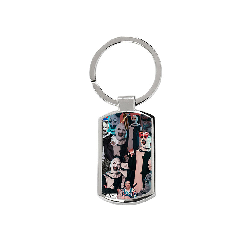 Terrifier Art the Clown Keyring - Rectangle Keyring with Black Gift Box