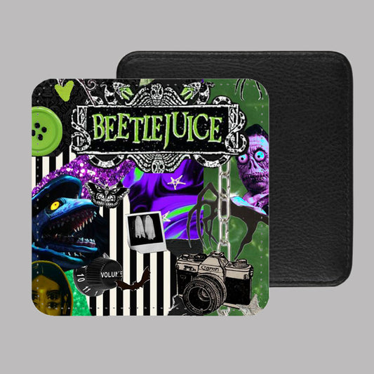 Beetlejuice Movie PU Leather Coaster Set of 4 - 10 x 10cm