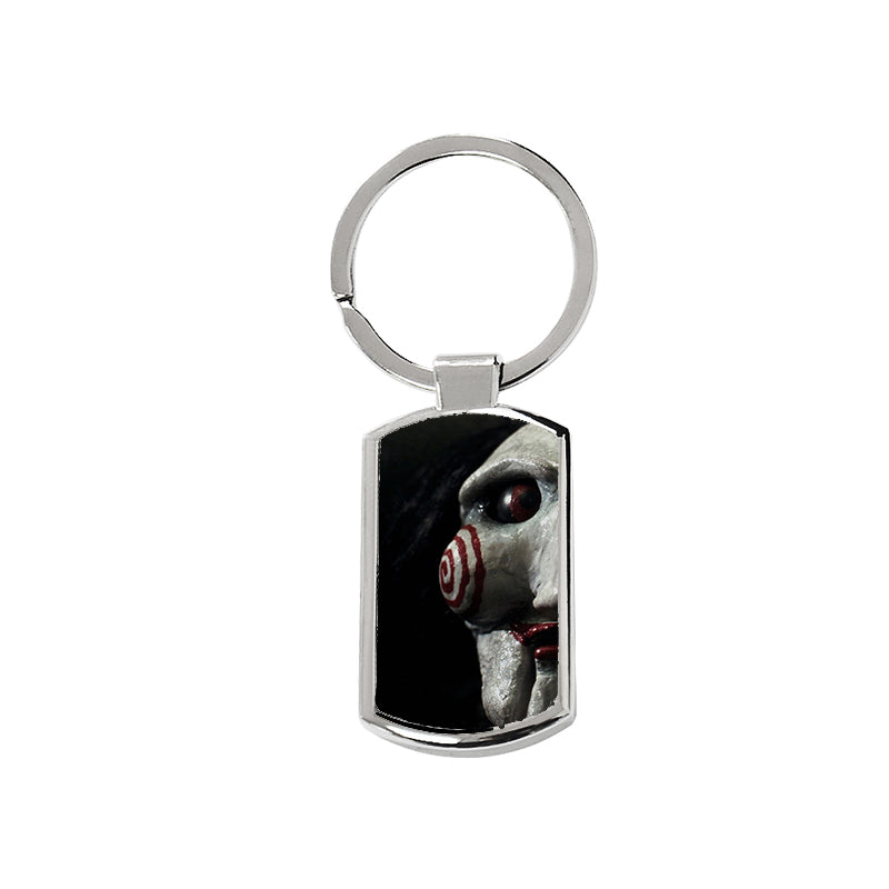 SAW Jigsaw Movie Keyring - Rectangle Keyring with Black Gift Box