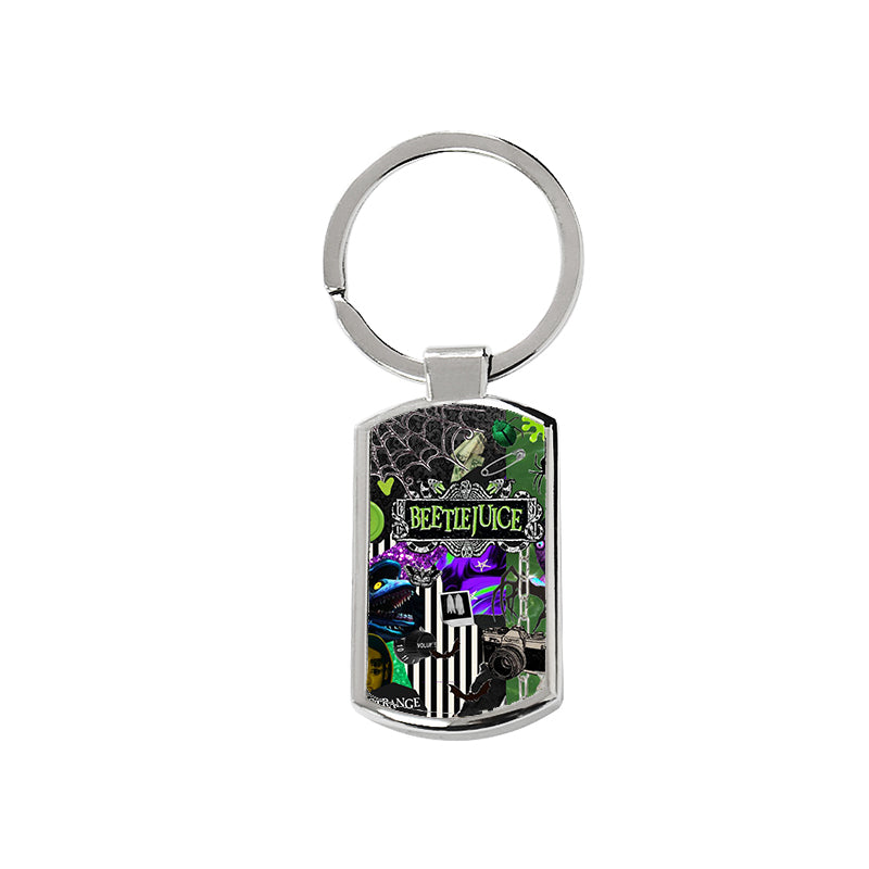 Beetlejuice Movie Keyring - Rectangle Keyring with Black Gift Box