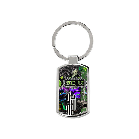 Beetlejuice Movie Keyring - Rectangle Keyring with Black Gift Box