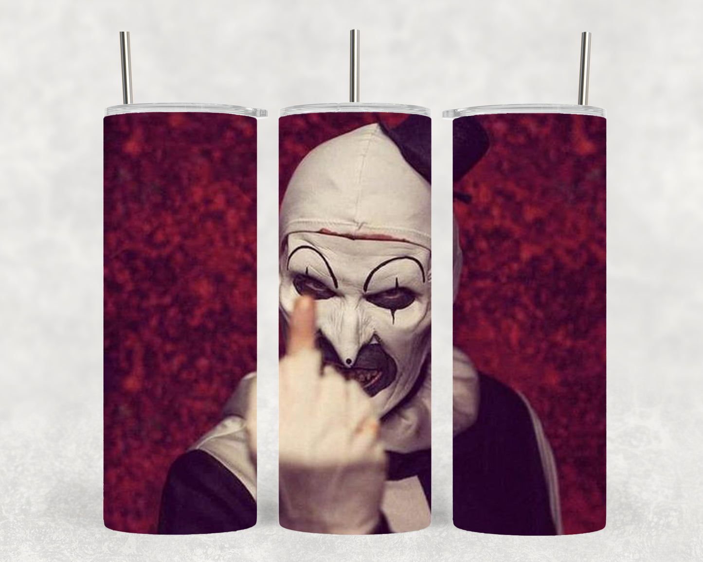 Terrifier - Art the Clown - Horror Movie Character - 20oz Tumbler - Halloween - Creepy - Spooky - Scary - Novelty - Tumbler