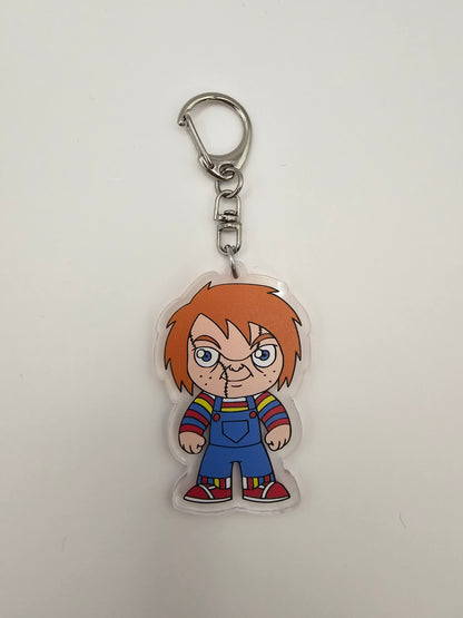 Chucky Keyring - Horror Movie Characters - Plastic - Acrylic Keyring - Horror - Scary - Creepy - Spooky