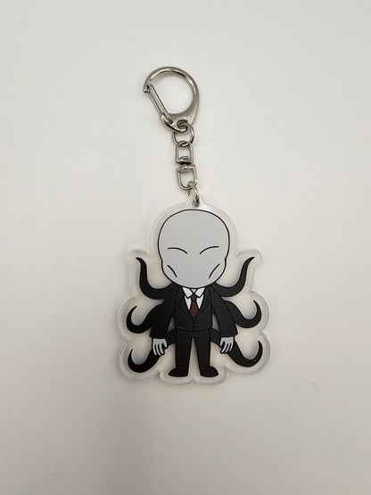 Slenderman Keyring - Horror Movie Characters - Plastic - Acrylic Keyring - Horror - Scary - Creepy - Spooky