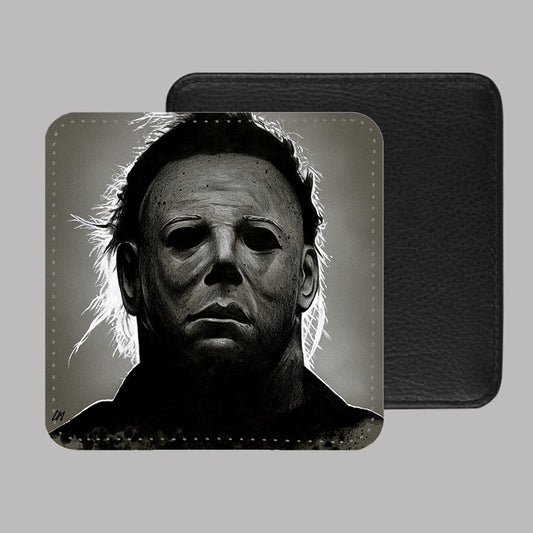 Michael Myers Halloween PU Leather Coaster Set of 4 - 10 x 10cm