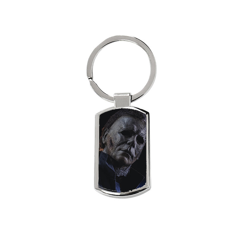 Michael Myers Keyring - Rectangle Keyring with Black Gift Box