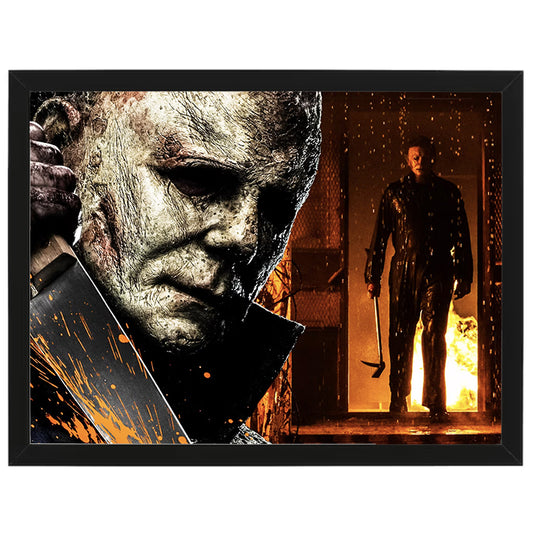 Michael Myers - Halloween - Horror Movie - Framed Art - Metal Wall Art - 20 x 25cm