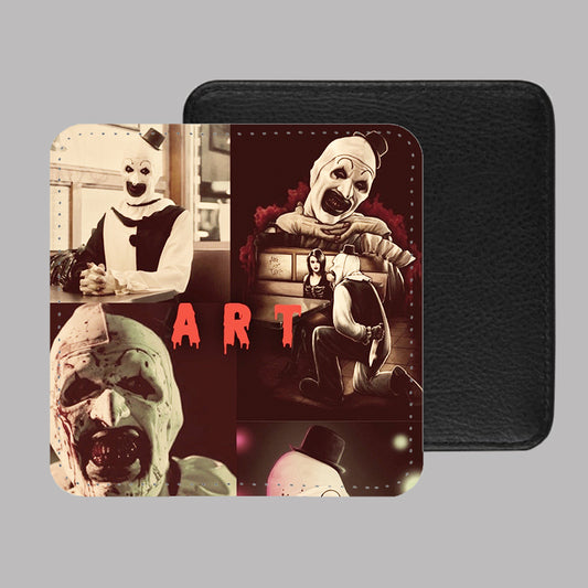 Terrifier Art the Clown PU Leather Coaster Set of 4 - 10 x 10cm