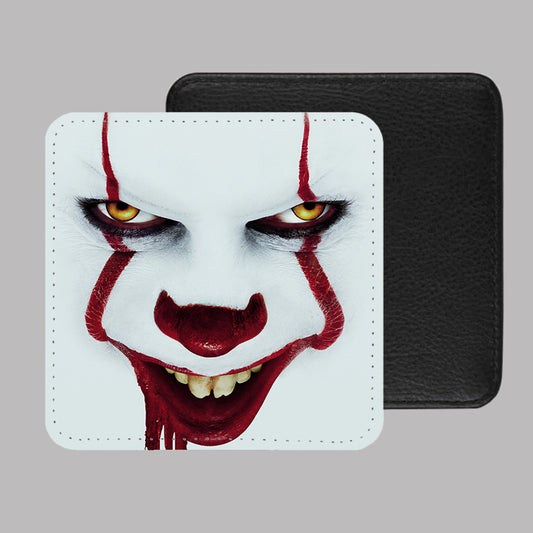 Pennywise IT Clown PU Leather Coaster Set of 4 - 10 x 10cm