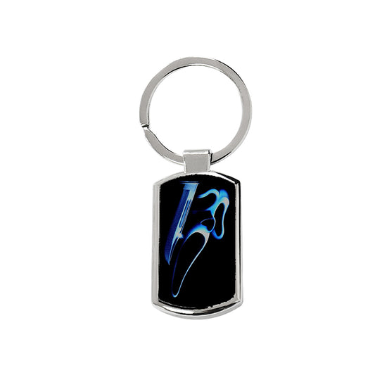 Scream Ghost Face Keyring - Rectangle Keyring with Black Gift Box