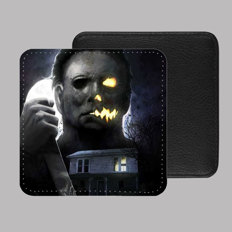 Michael Myers Halloween PU Leather Coaster Set of 4 - 10 x 10cm