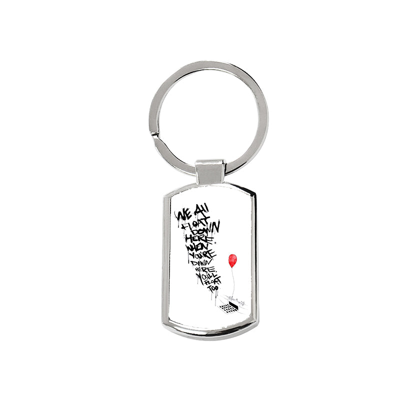 Pennywise IT We all Float Too Keyring - Rectangle Keyring with Black Gift Box