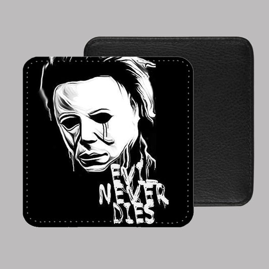 Michael Myers Evil Never Dies PU Leather Coaster Set of 4 - 10 x 10cm