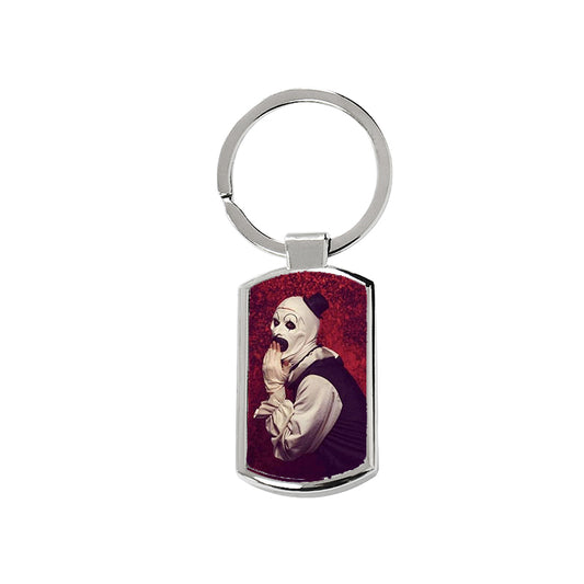 Terrifier Art the Clown Keyring - Rectangle Keyring with Black Gift Box