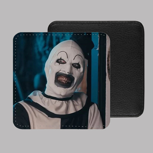 Terrifier Art the Clown PU Leather Coaster Set of 4 - 10 x 10cm