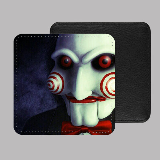 SAW Jigsaw PU Leather Coaster Set of 4 - 10 x 10cm