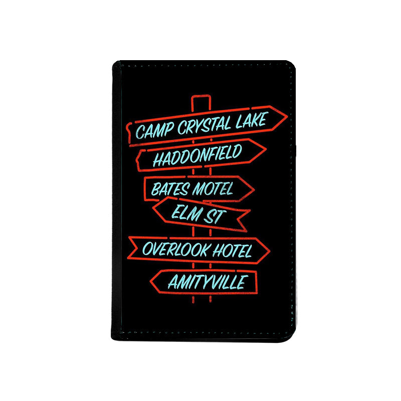 Horror Movies Street Sign Passport Holder - Passport Cover