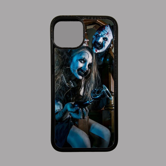 Terrifier and Little Pale Girl - Art the Clown - Horror flexible iPhone Case - Halloween - Creepy - Spooky - Scary