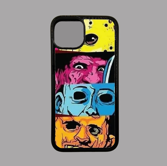 Horror Movie Characters Mash Up - Horror flexible iPhone Case - Halloween - Creepy - Spooky - Scary