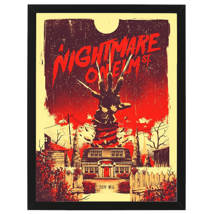 Nightmare on Elm Street - Freddy Krueger - Comic Book Design - Framed Art - Metal Wall Art - 20 x 25cm