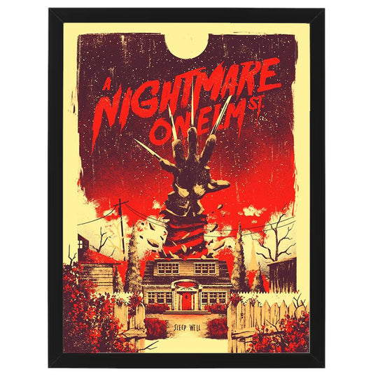 Nightmare on Elm Street - Freddy Krueger - Comic Book Design - Framed Art - Metal Wall Art - 20 x 25cm