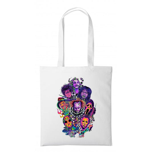 Horror Movie Character Mash Up - Shopping Tote Bag - Tote Bag - Horror Movie - Halloween - Creepy - Shopping Bag