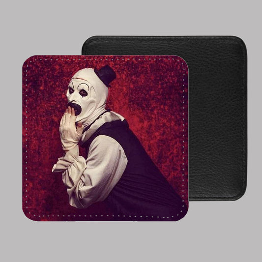 Terrifier Art the Clown PU Leather Coaster Set of 4 - 10 x 10cm