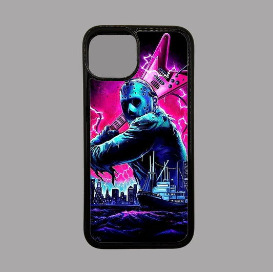 Jason Voorhees Neon - Horror flexible iPhone Case - Halloween - Creepy - Spooky - Scary