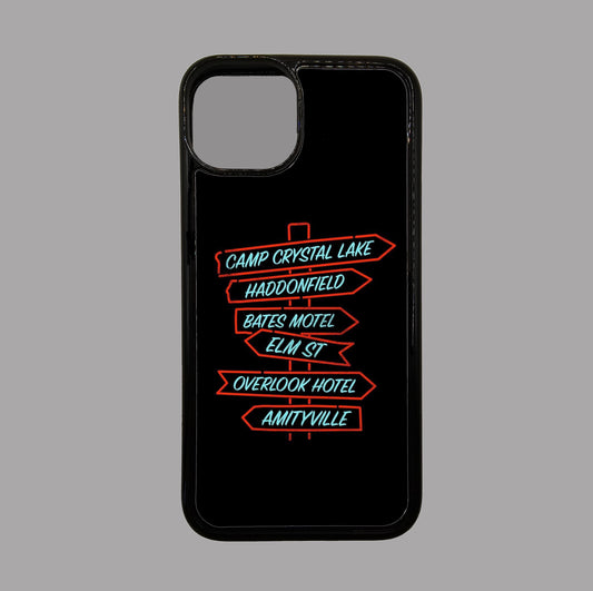 Horror Movie Names Sign - Horror Movie Characters - Horror flexible iPhone Case - Halloween - Creepy - Spooky - Scary