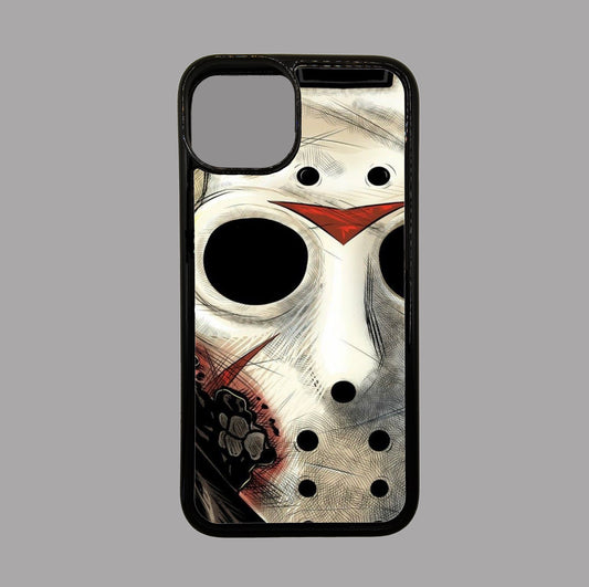 Jason Voorhees Face - Friday 13th - Horror flexible iPhone Case - Halloween - Creepy - Spooky - Scary