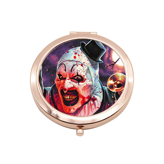 Terrifier Art the Clown Rose Gold Compact Pocket Mirror