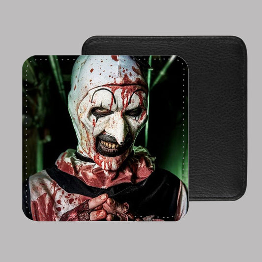 Terrifier Art the Clown PU Leather Coaster Set of 4 - 10 x 10cm