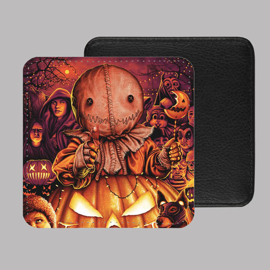 Trick R Treat Sam PU Leather Coaster Set of 4 - 10 x 10cm