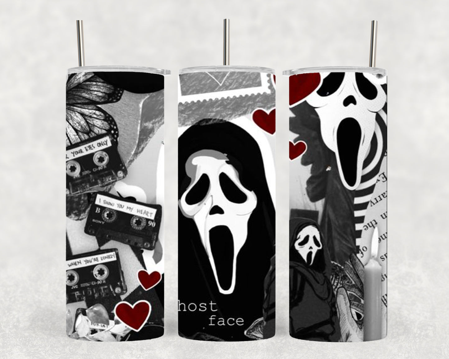 Scream Ghost Face - Horror Movie Character - 20oz Tumbler - Novelty - Insulated