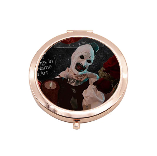 Terrifier Art the Clown Rose Gold Compact Pocket Mirror