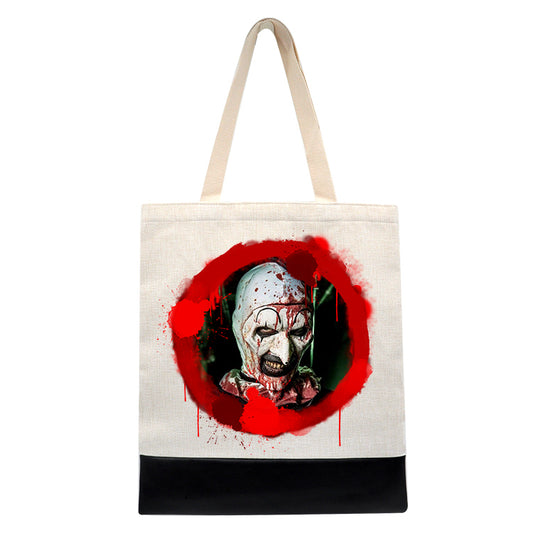 Terrifier - Art the Clown - Shopping Tote Bag - Tote Bag - Horror Movie - Halloween - Creepy - Shopping Bag - Black or Pink