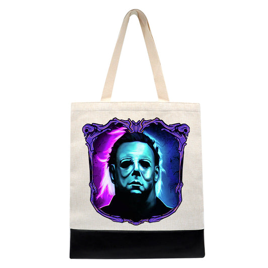 Michael Myers Neon - Halloween - Shopping Tote Bag - Tote Bag - Horror Movie - Halloween - Creepy - Shopping Bag - Black or Pink