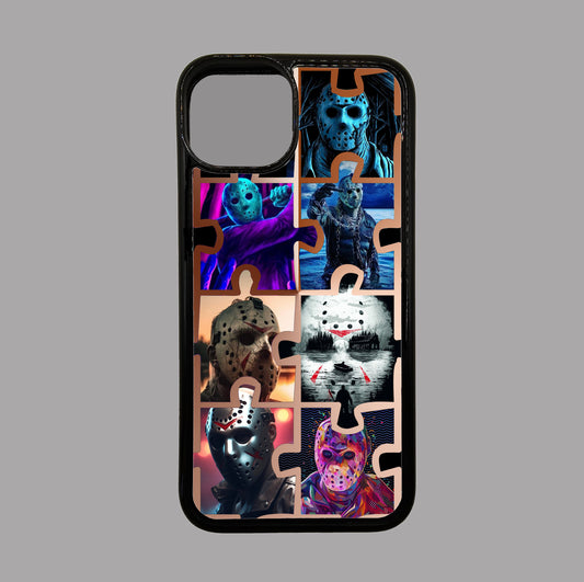 Jason Voorhees Puzzle Collage Jigsaw - Friday 13th - Horror flexible iPhone Case - Halloween - Creepy - Spooky - Scary