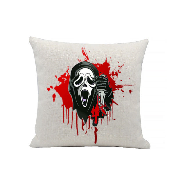 Scream Ghost Face - Bloody Scream - Horror Movies - Linen Cushion - 40 x 40cm