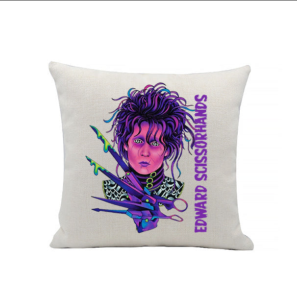 Edward Scissorhands - Horror Movie Character - Horror Movies - Linen Cushion - 40 x 40cm