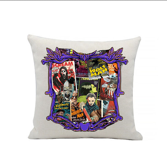 Horror Characters Mash Up - Comic Design - Horror Movie Characters - Horror Movies - Linen Cushion - 40 x 40cm