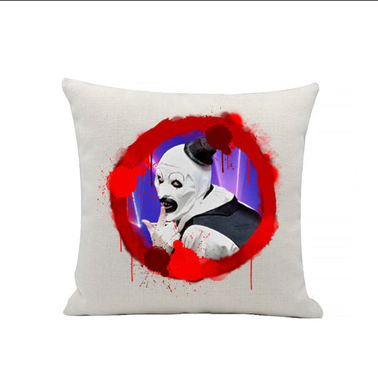 Terrifier Posing - Art the Clown - Horror Movie Character - Horror Movies - Linen Cushion - 40 x 40cm