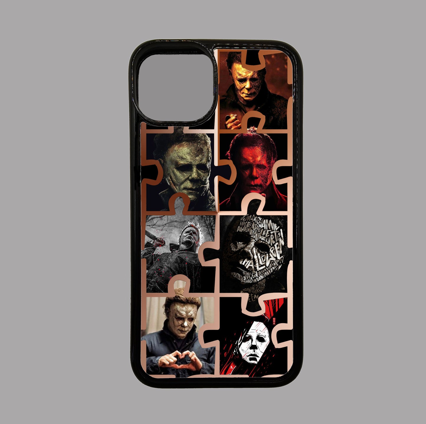 Michael Myers Puzzle Collage Jigsaw - Halloween - Horror flexible iPhone Case - Halloween - Creepy - Spooky - Scary