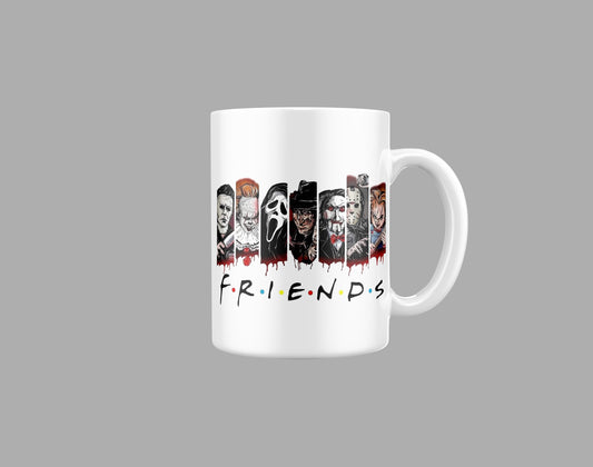 Friends Horror Movie Characters - Horror 11oz Mug - Halloween - Creepy - Spooky - Scary - Mug - Cup