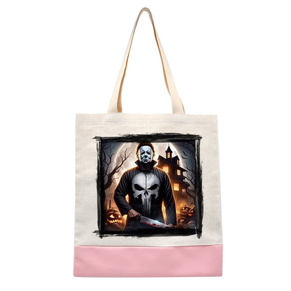 Michael Myers Punisher - Halloween - Shopping Tote Bag - Tote Bag - Horror Movie - Halloween - Creepy - Shopping Bag - Black or Pink